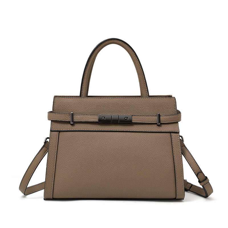 Sac à main en cuir véritable luxe format rabat pour femme
