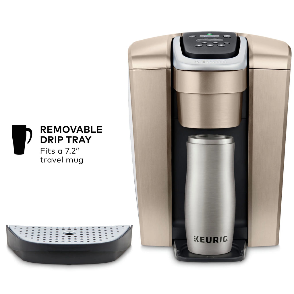 2026 2025 Keurig K-Elite – Machine à Café à Dosettes K-Cup à Portion Unique, Finition Brossée Slate, Programmable pour Café Chaud et Glacé