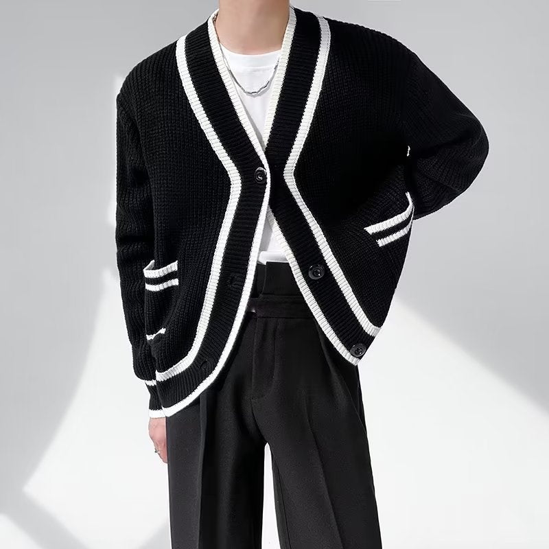 Gilet coupe ample col V pour homme