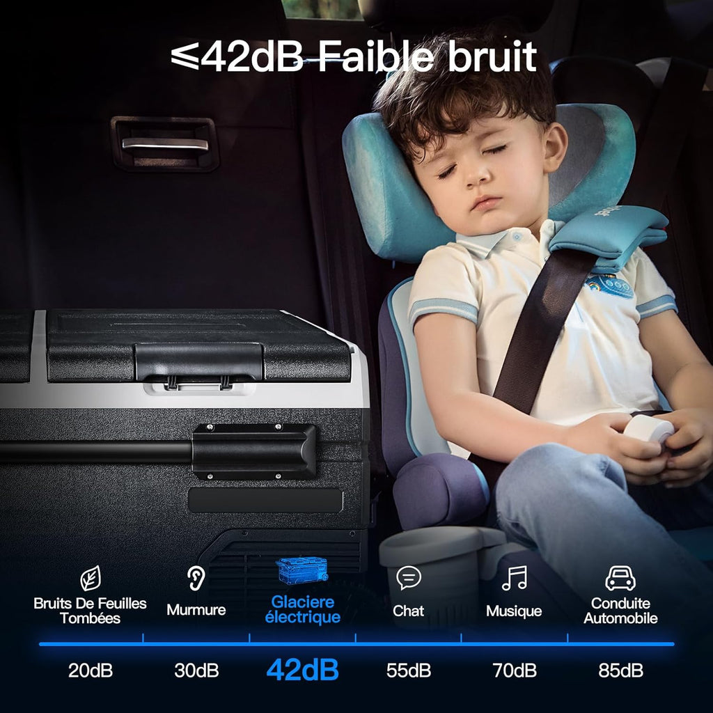 2026 115L Glaciere Electrique Double Zone,Glaciere a Compression WiFi APP,12 V/24 V et 100-240 V Frigo Camping,-20 ℃ à 20 ℃,pour Voiture,Camion,Bateau,Camping,Car,Caravanes,Voyageant,Maison