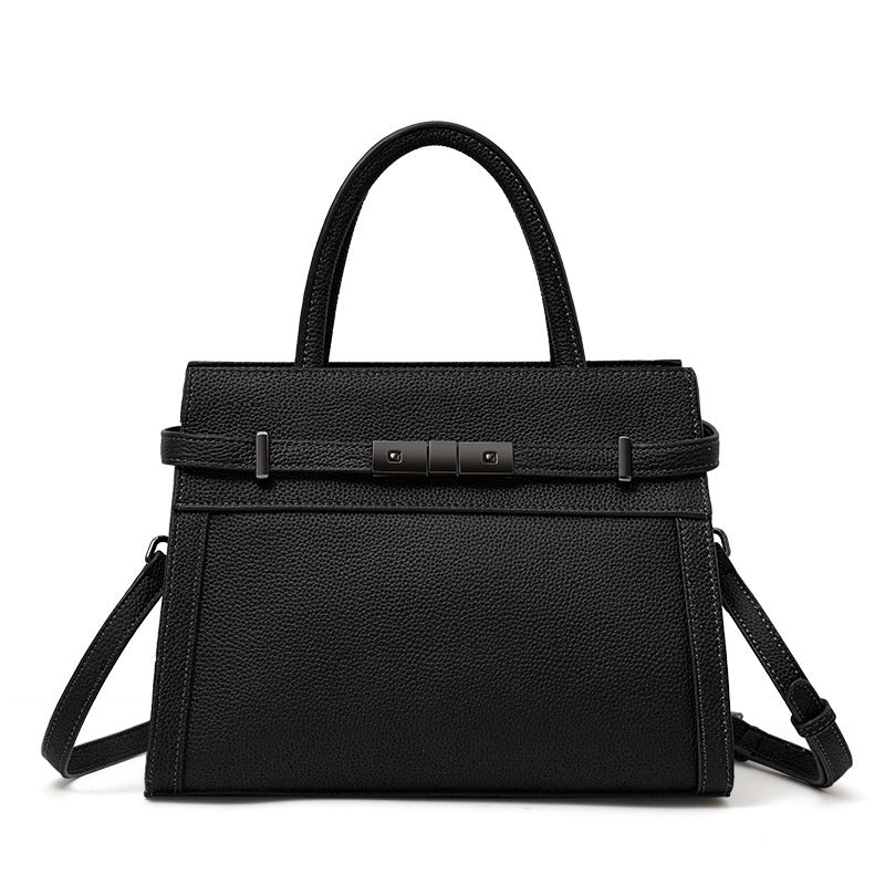 Sac à main en cuir véritable luxe format rabat pour femme