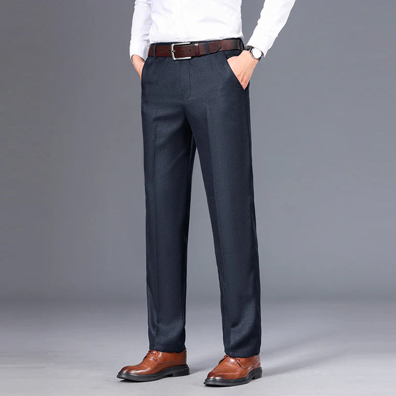 2026 Men's Business Straight Cut Winter Dress Trousers Comfortable Casual Style