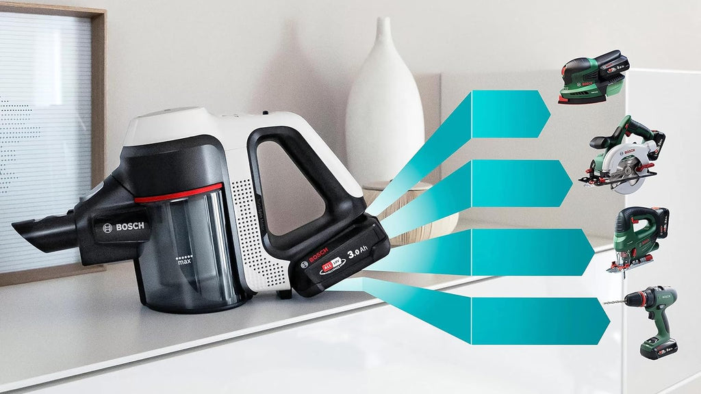 2026 2025 Bosch Unlimited 7 BCS711XXL Aspirateur sans fil 18 V 0,3 L 82 dB Blanc