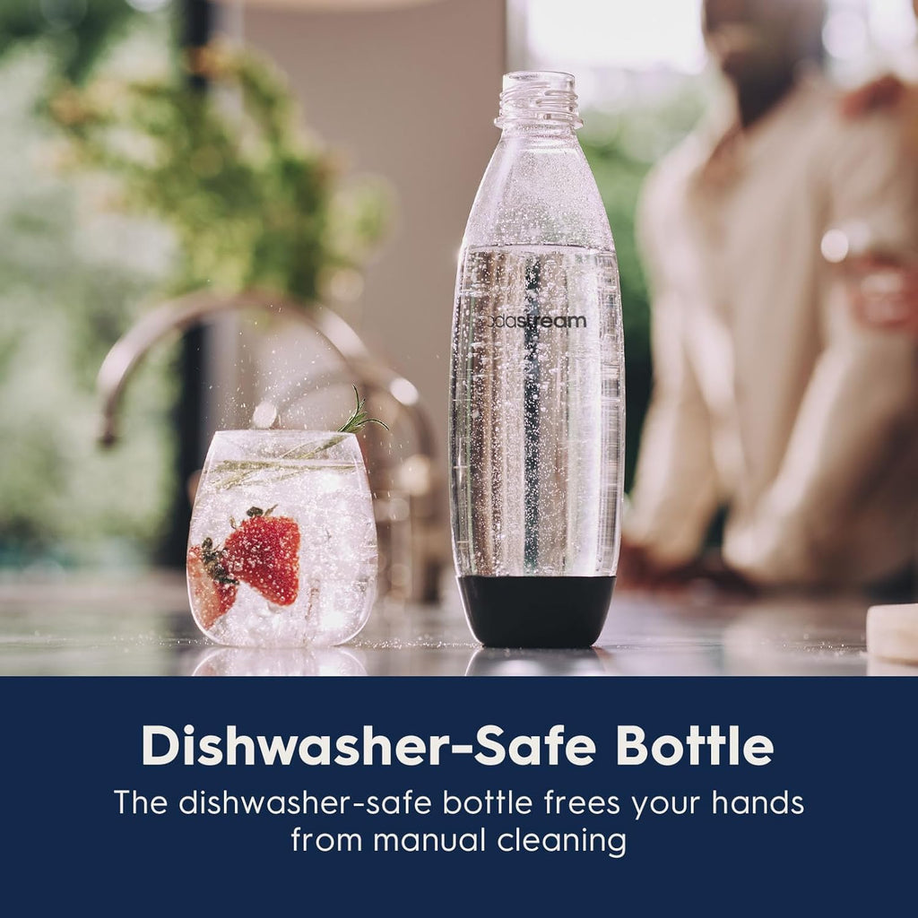 2026 2025 SodaStream Terra Machine à Eau Pétillante Bundle (Noir), avec CO2, Bouteilles Compatibles Lave-Vaisselle et Arômes Bubly Drops