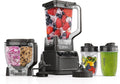 2026 2025 Ninja Mega Kitchen System, 1500W, Blender XL 72 oz et Robot Culinaire 8 Tasses avec (2) Gobelets To-Go 16 oz, Technologie Total Crushing - Smoothies, Glace Pilée, Purées, Pâte & Plus, Noir, BL770