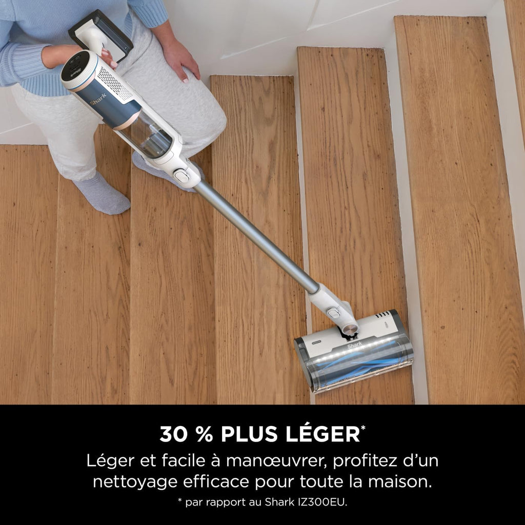 2026 Shark Detect Clean & Empty IW3612AMZEU, Aspirateur sans Fil, Blanc, 240 W, 2 liters