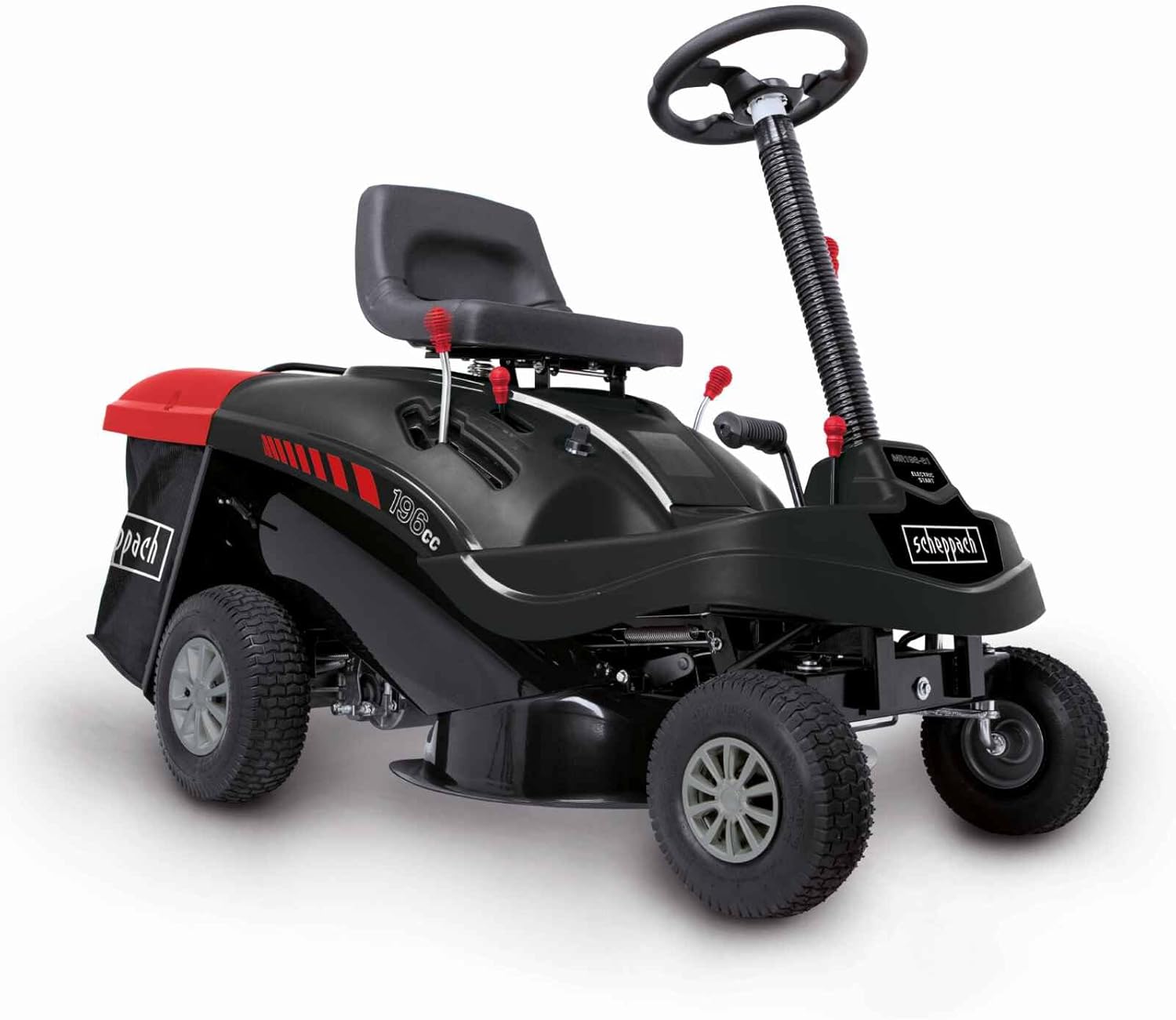 2026 Scheppach Tondeuse à Gazon autoportée MR224-61 – Moteur 4 Temps 5,0 KW – 6,8 CV - Largeur de Coupe 61 cm – Hauteur de Coupe réglable sur 5 Positions – Démarrage électrique