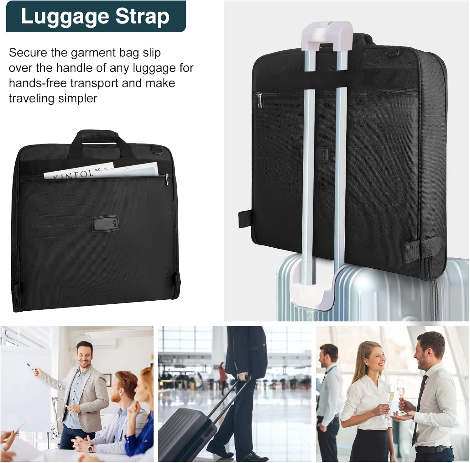 Foldable Waterproof Travel Garment Bag – Carry-On Suit Organizer with Strap | Bowlift